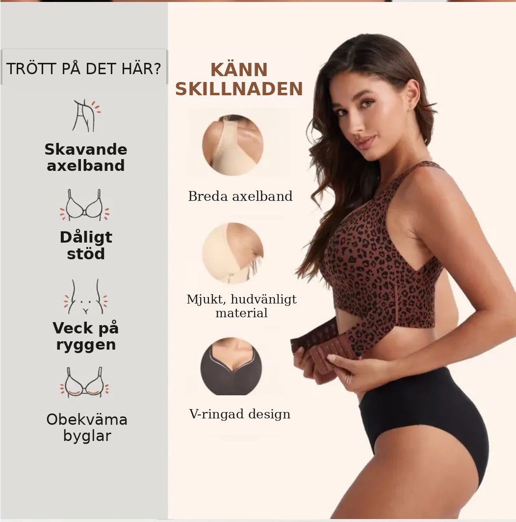 Nordiva Gelé Comfort – Bygelfri BH med korsrygg