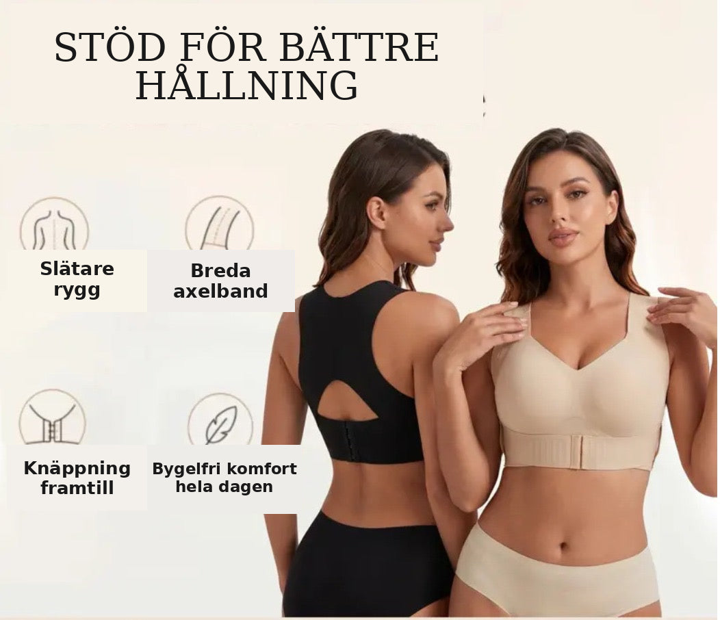Nordiva Gelé Comfort – Bygelfri BH med korsrygg