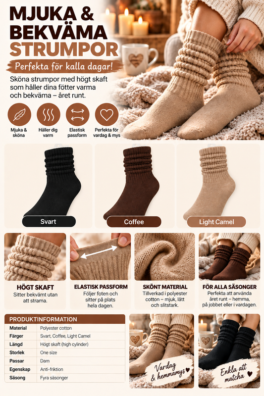 Nordiva Slouch-strumpor 2-pack